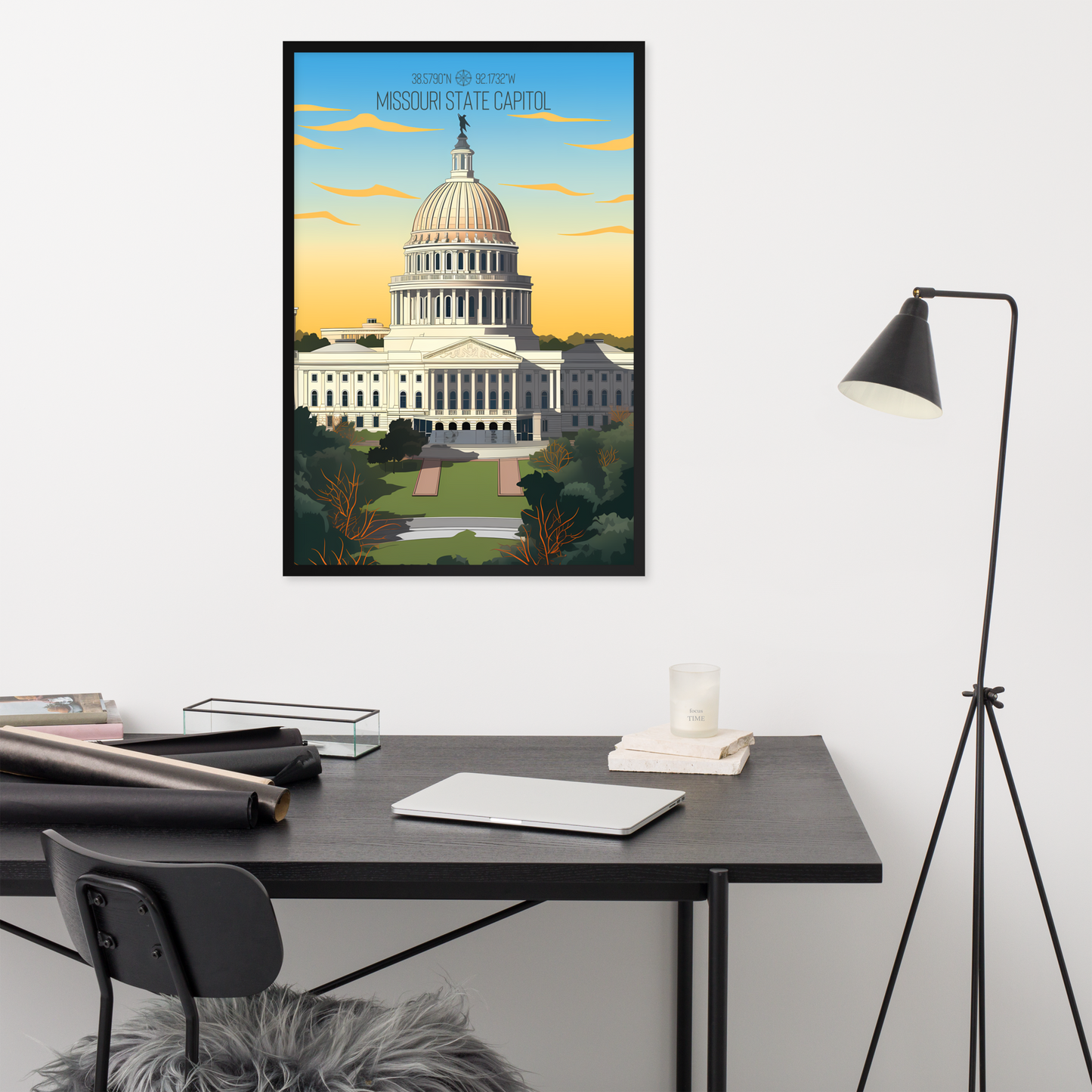 Missouri - Missouri State Capitol (Framed poster)