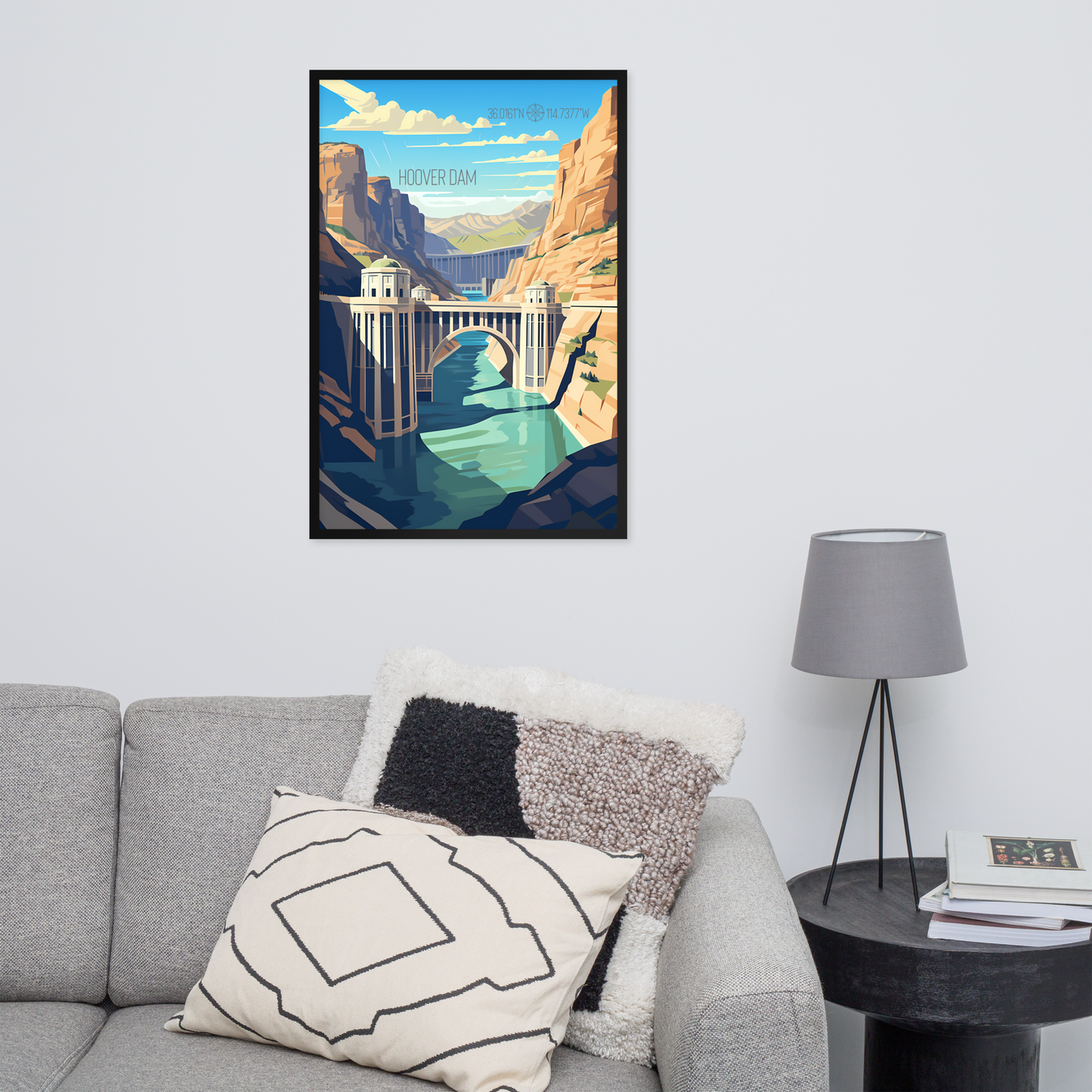 Nevada - Hoover Dam (Framed poster)