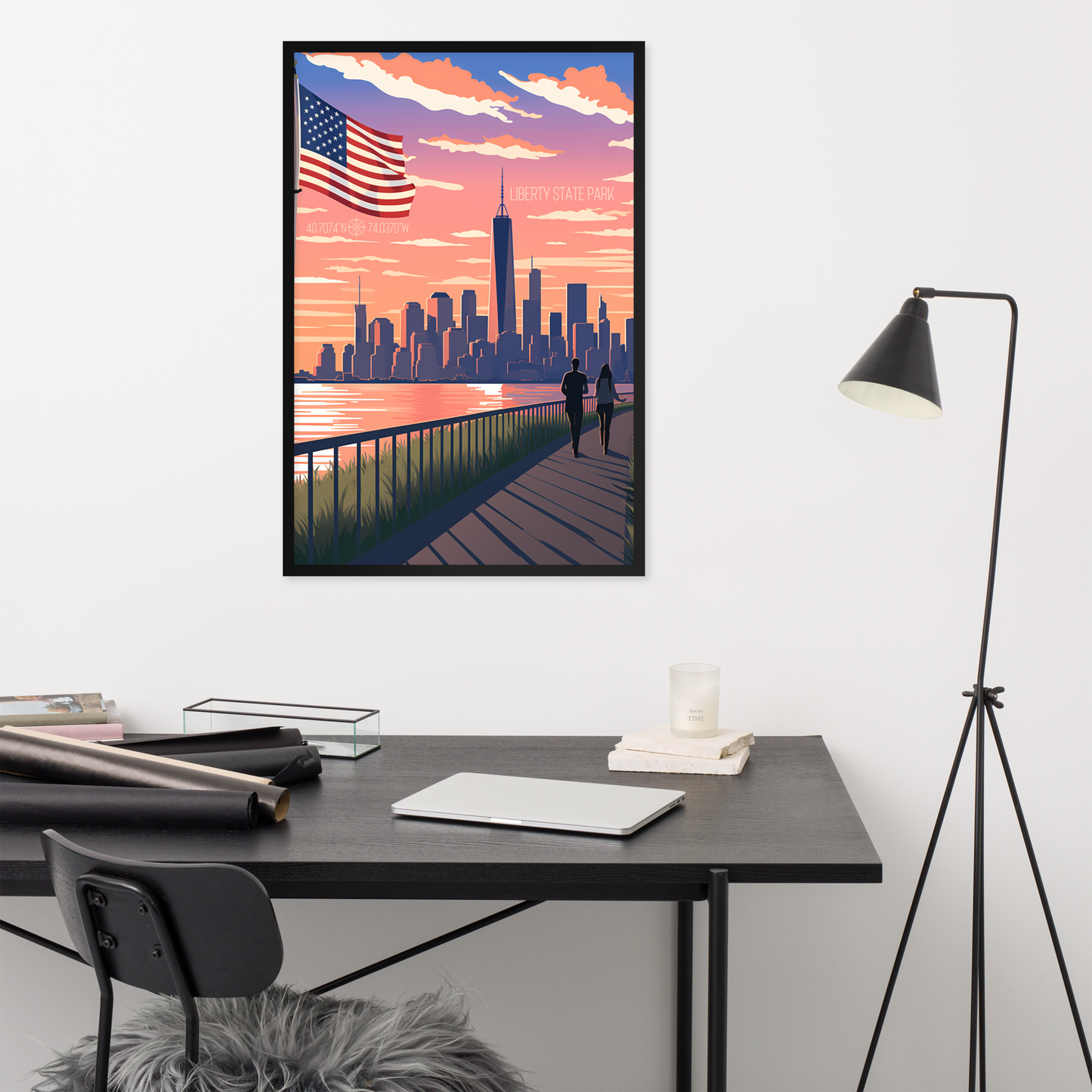 New Jersey - Liberty State Park (Framed poster)