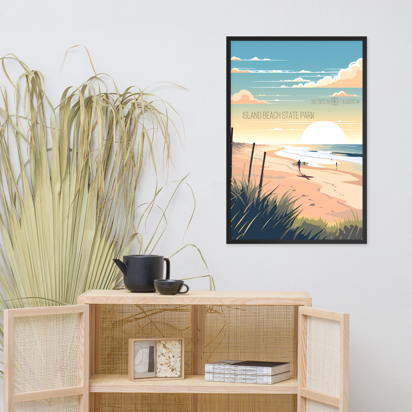 New Jersey - Island Beach State Park (Framed poster)