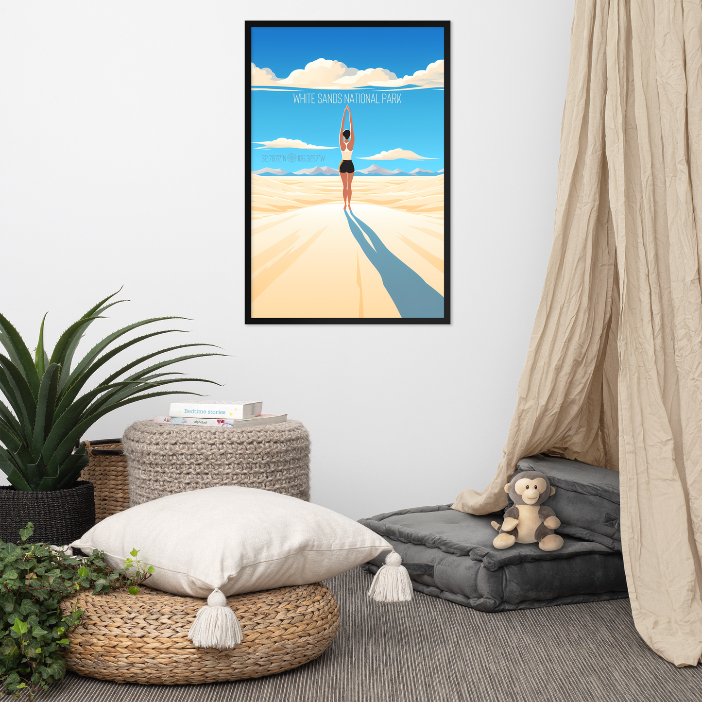 New Mexico - White Sands National Park (Framed poster)