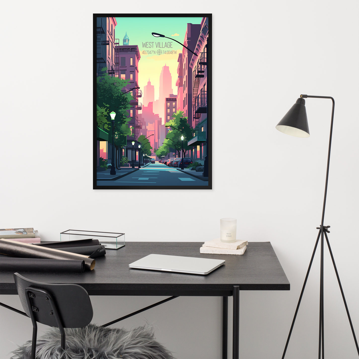 New York - West Village (Framed poster)