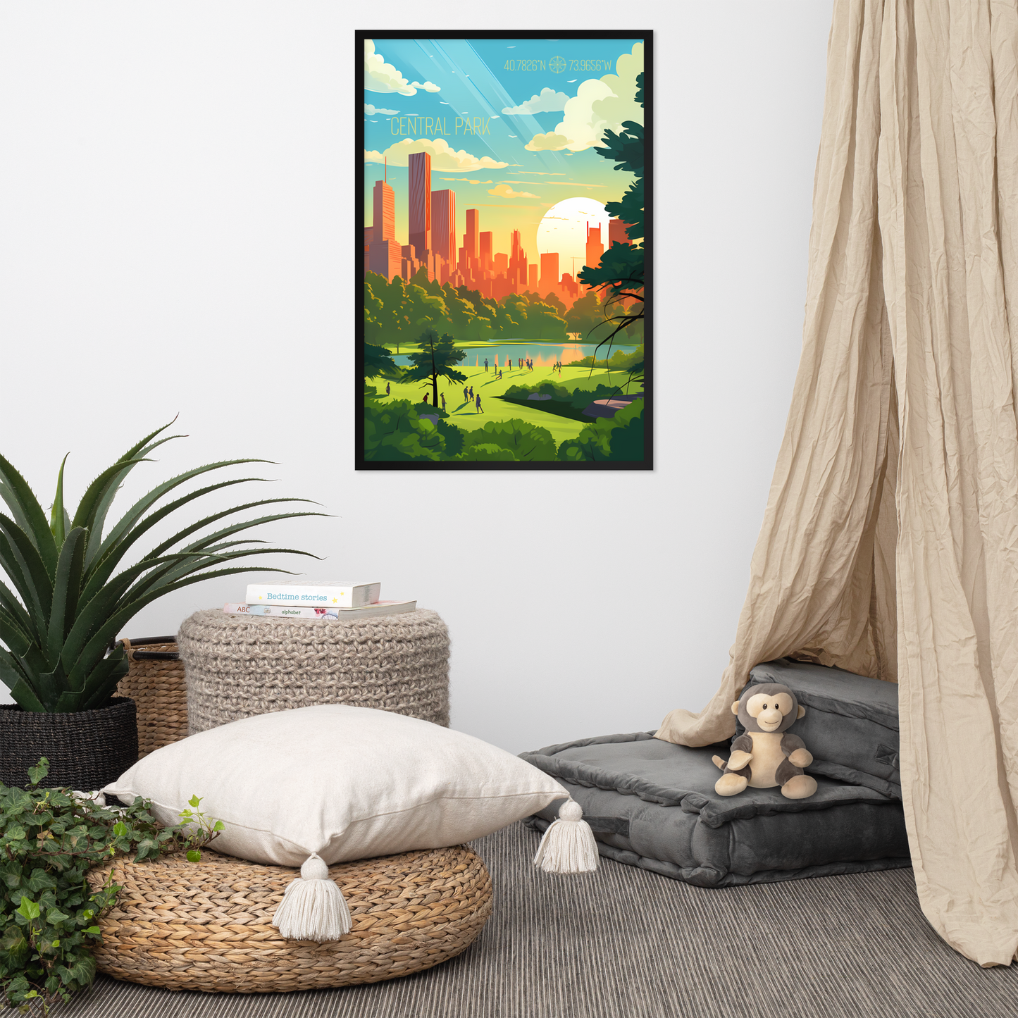 New York - Central Park Summer (Framed poster)