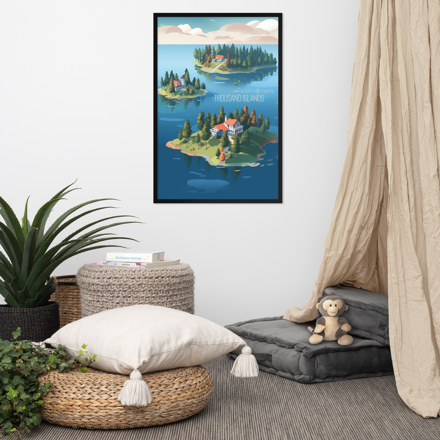 New York - Thousand Islands (Framed poster)