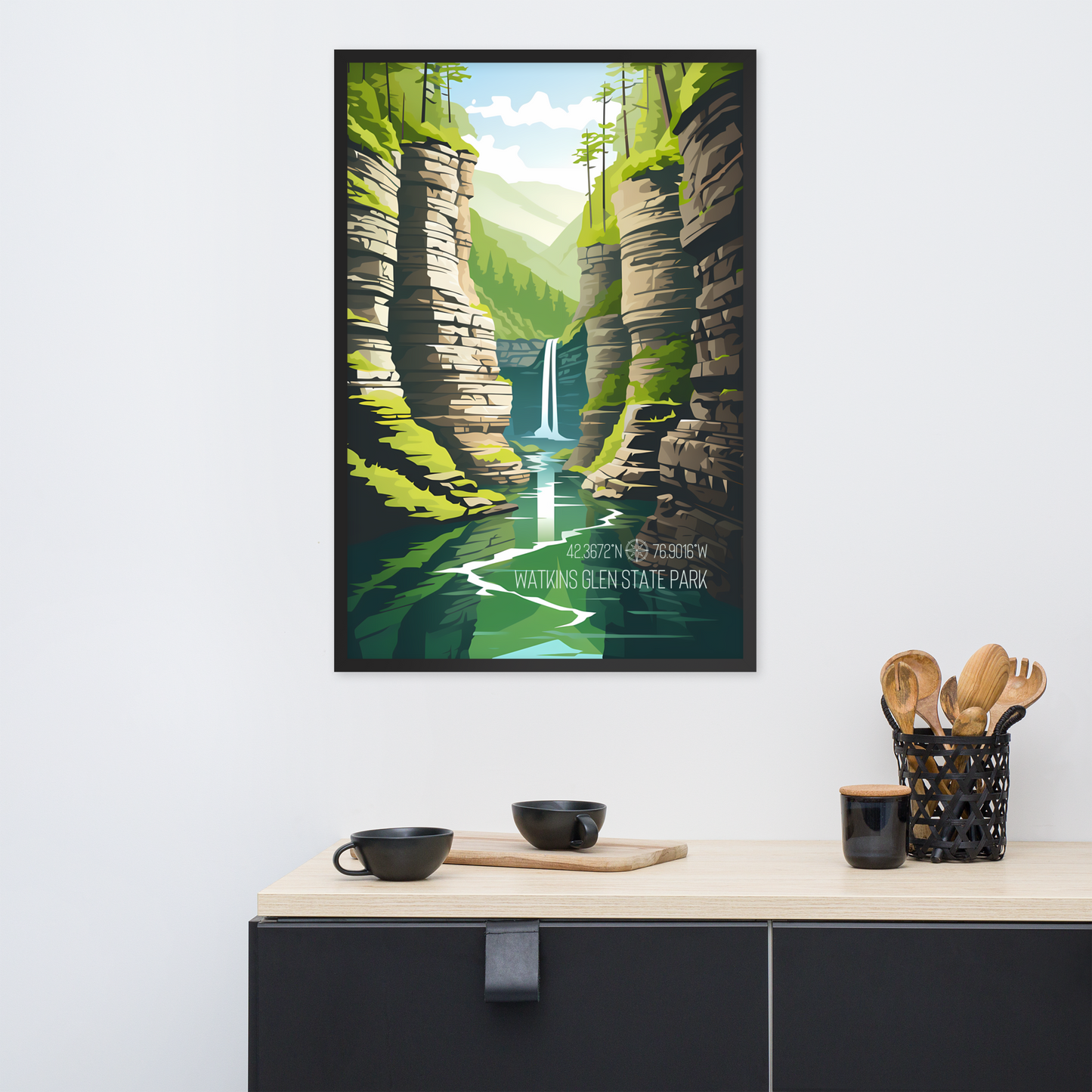 New York - Watkins Glen State Park (Framed poster)