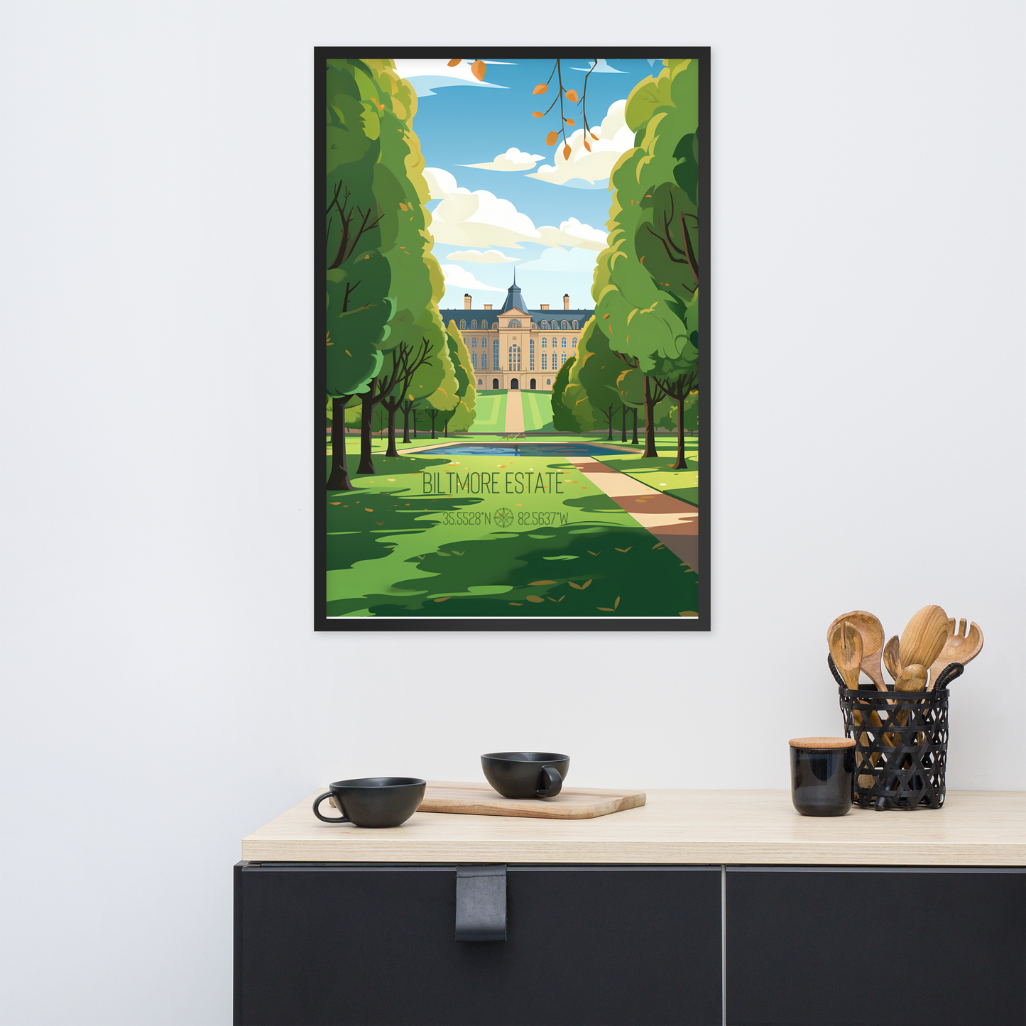 North Carolina - Biltmore Estate (Framed poster)