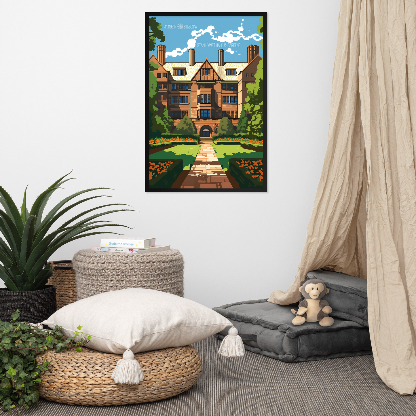 Ohio - Stan Hywet Hall and Gardens (Framed poster)