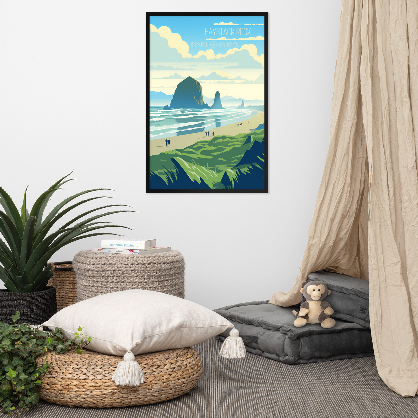 Oregon - Haystack Rock (Framed poster)