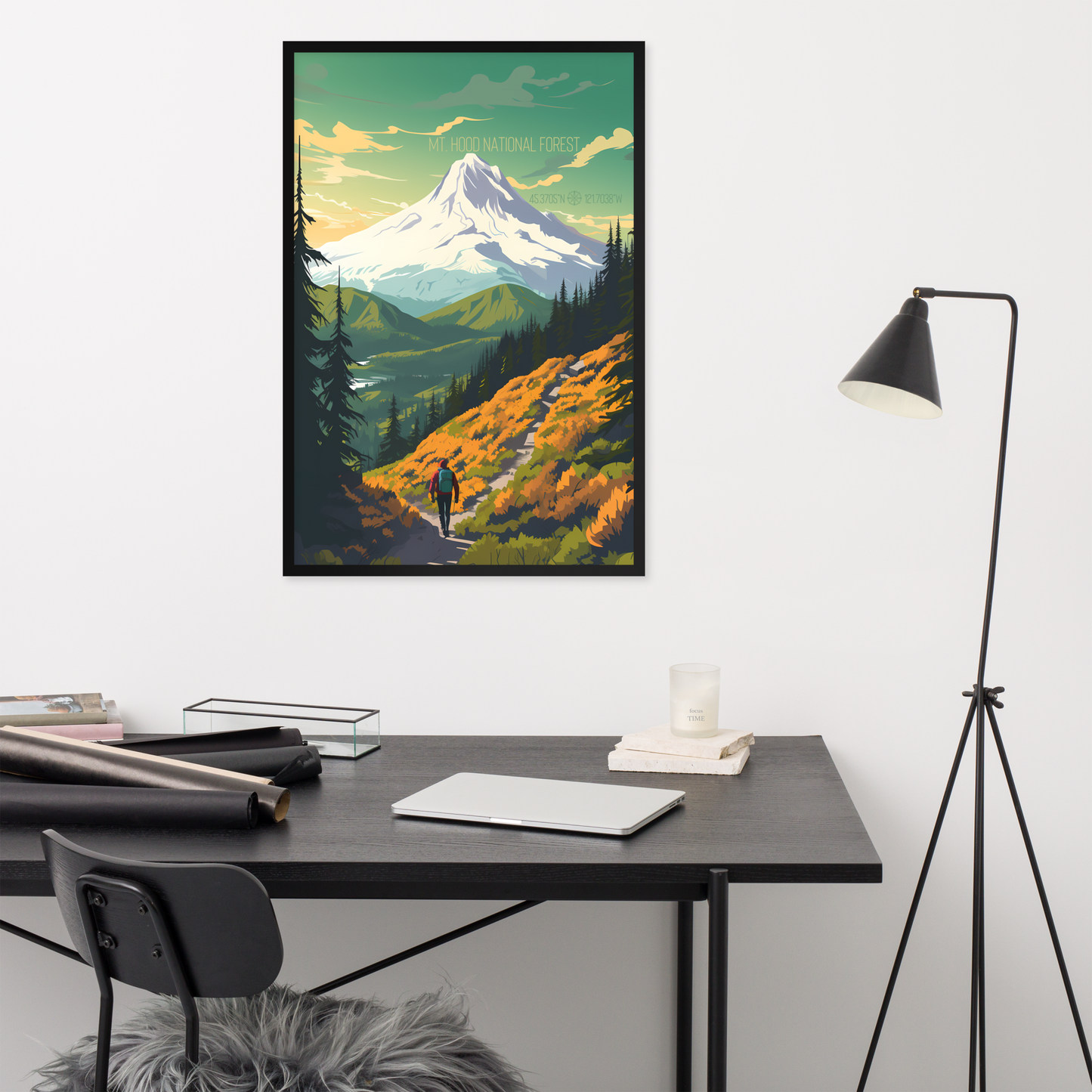 Oregon - Mount Hood National Forest (Framed poster)