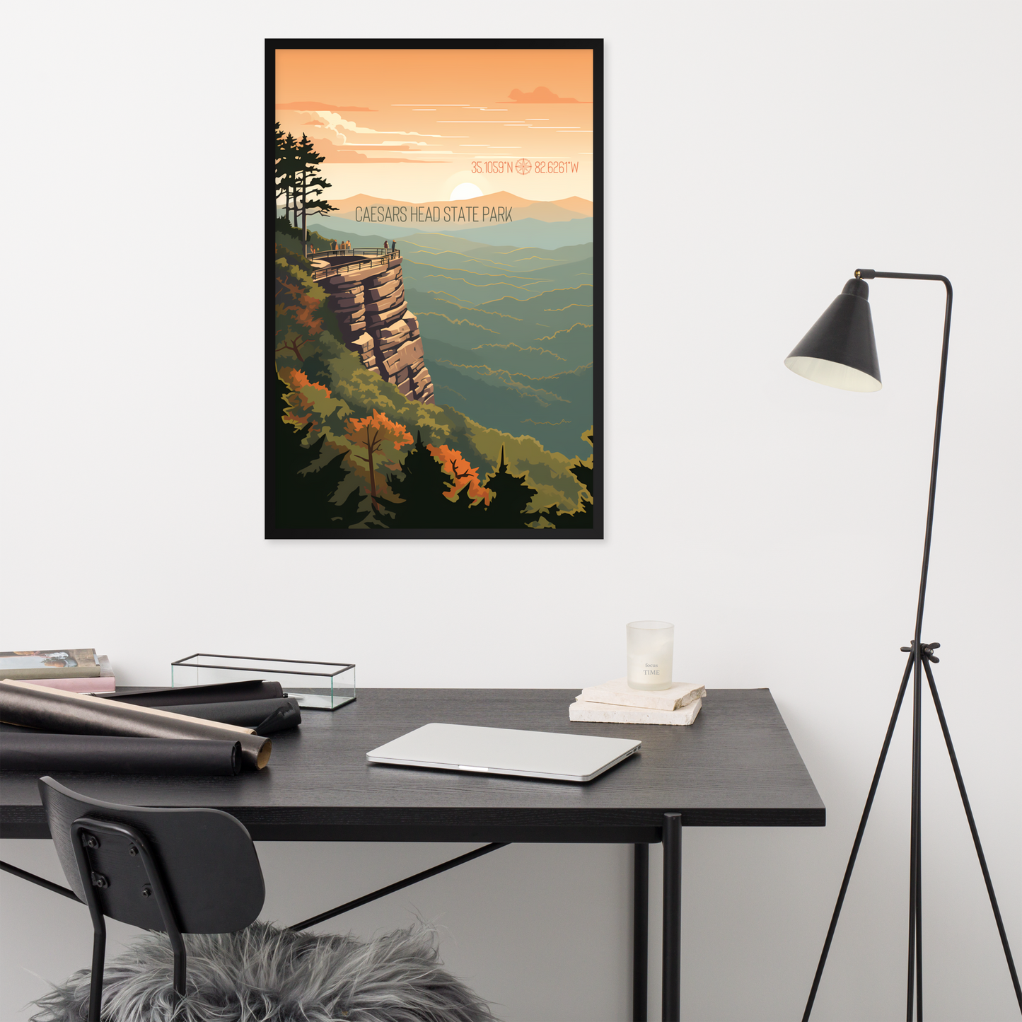 South Carolina - Caesars Head State Park (Framed poster)