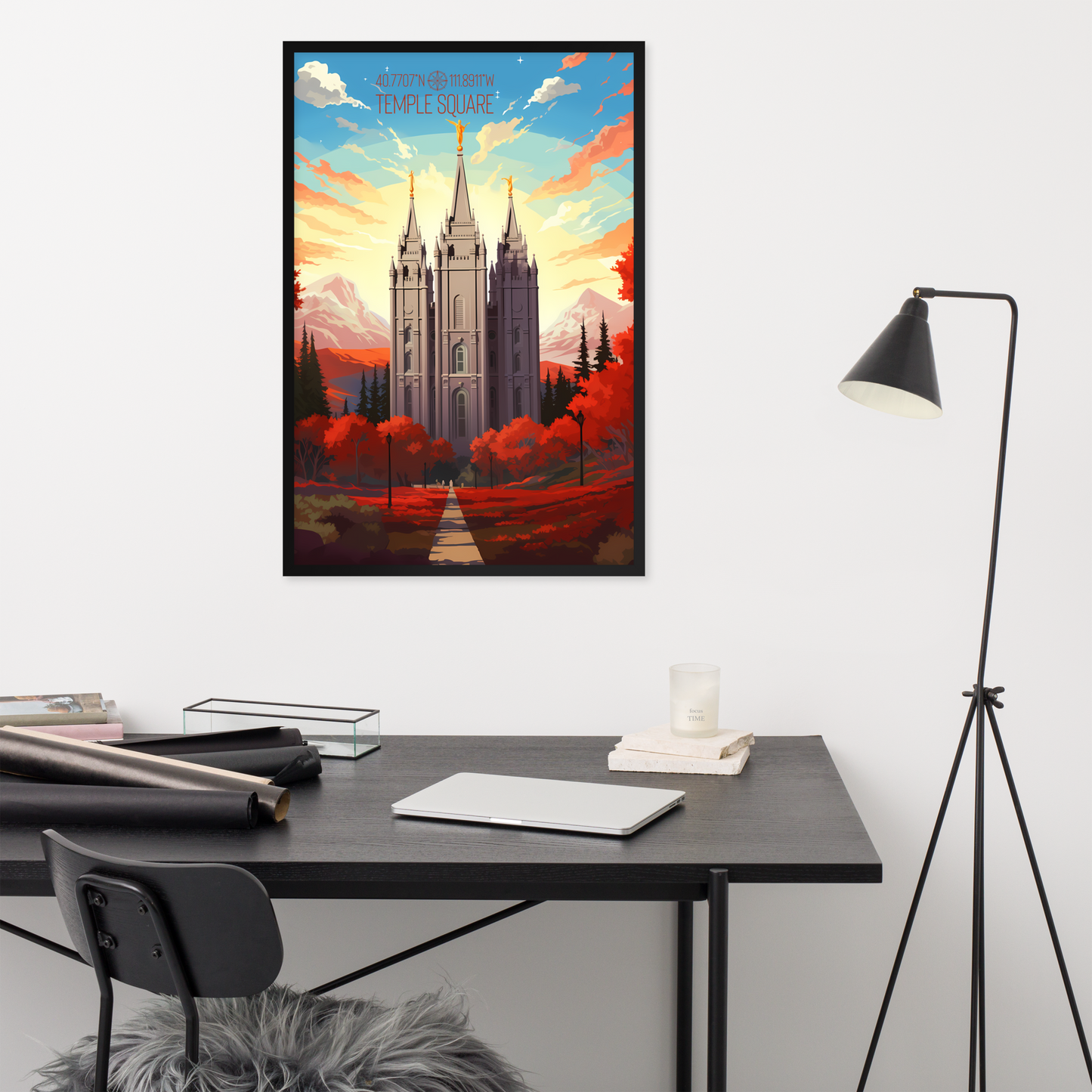 Utah - Temple Square (Framed poster)