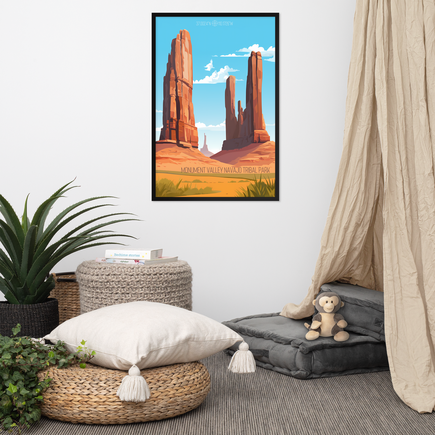 Utah - Monument Valley Navajo Tribal Park (Framed poster)