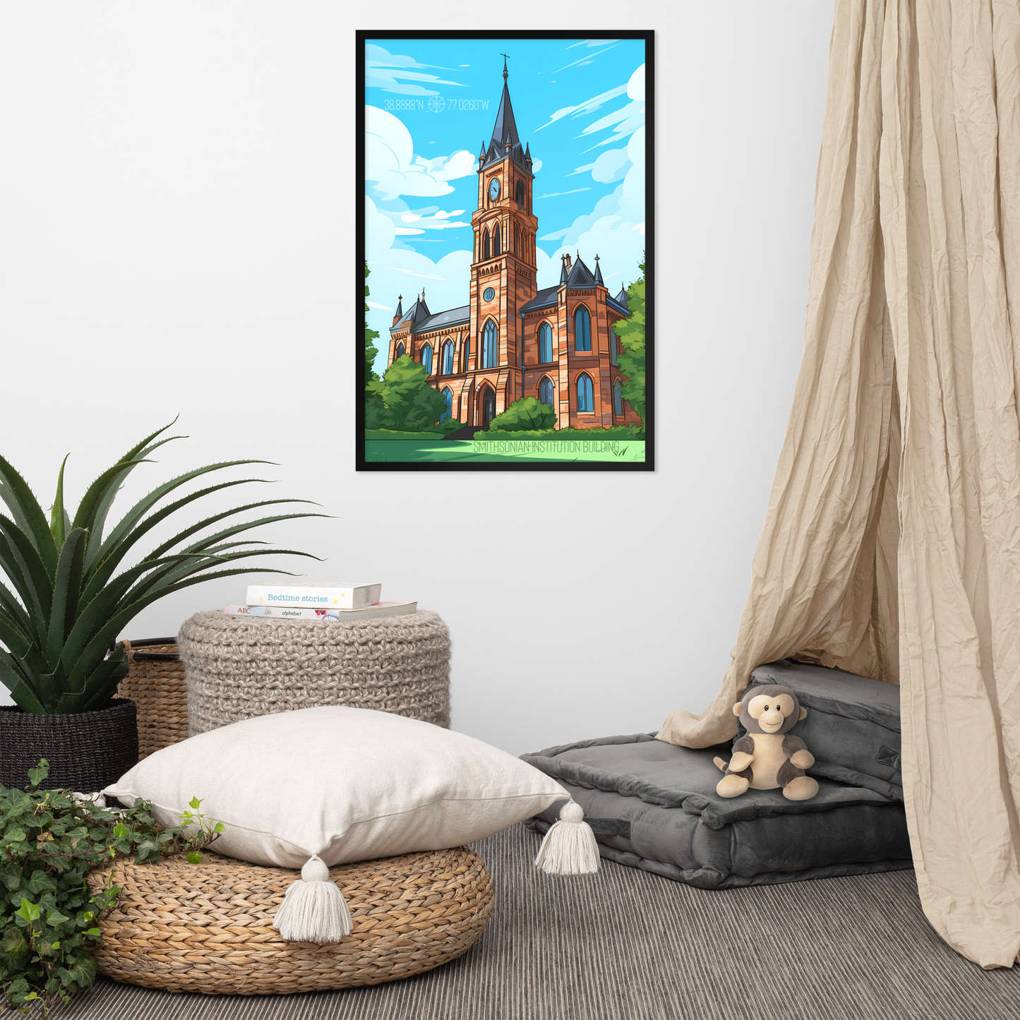 Washington D.C. - Smithsonian Institution Building (Framed poster)