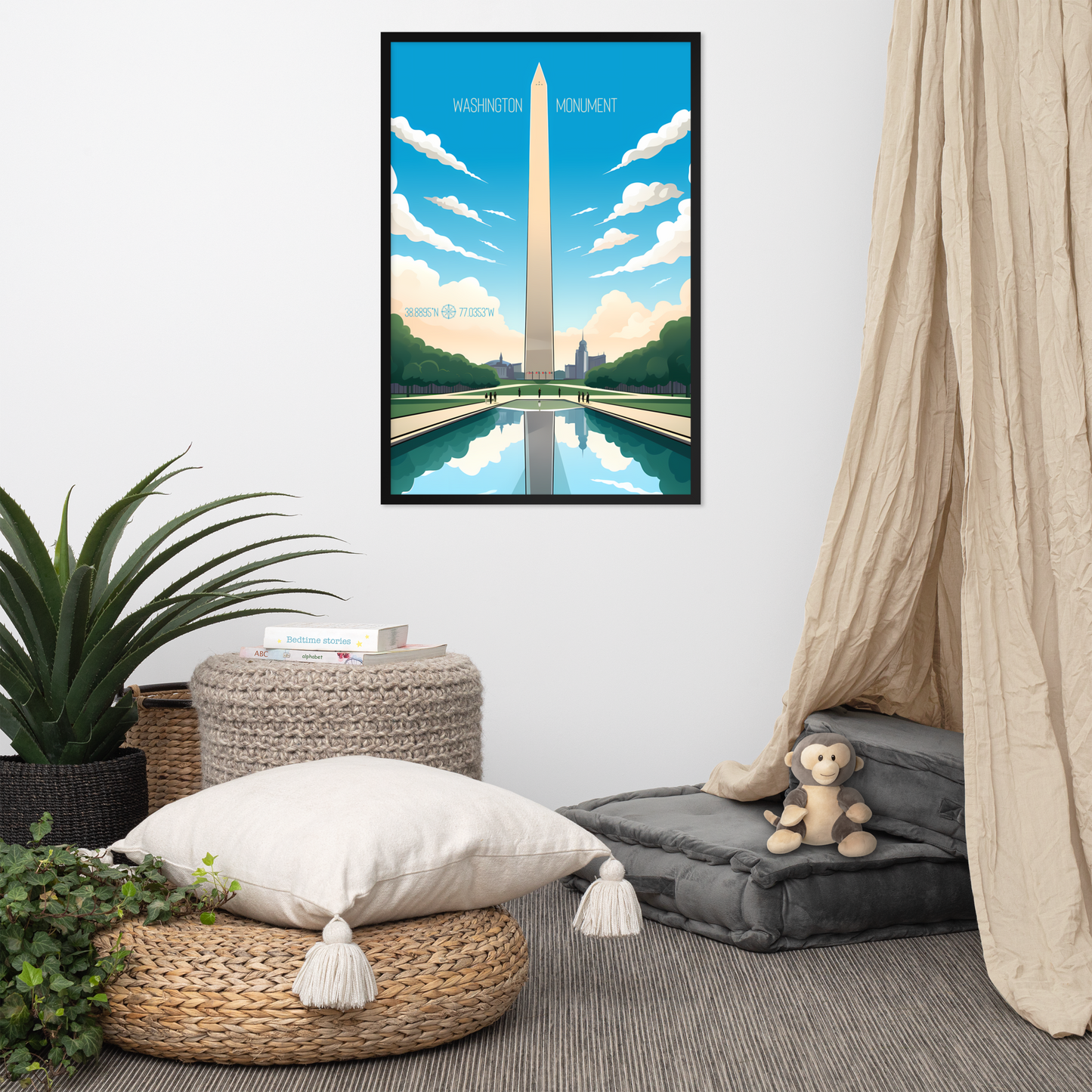 Washington D.C. - Washington Monument (Framed poster)