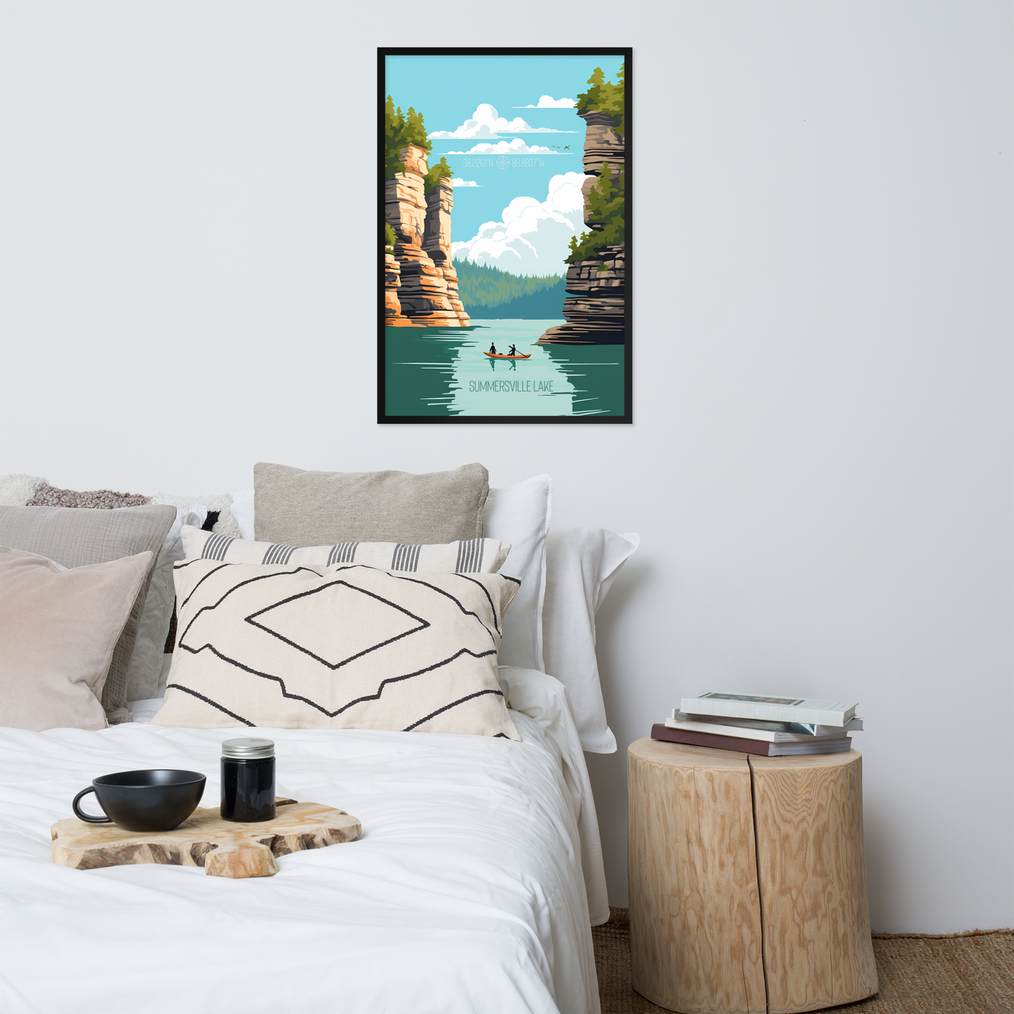 West Virginia - Summersville Lake (Framed poster)