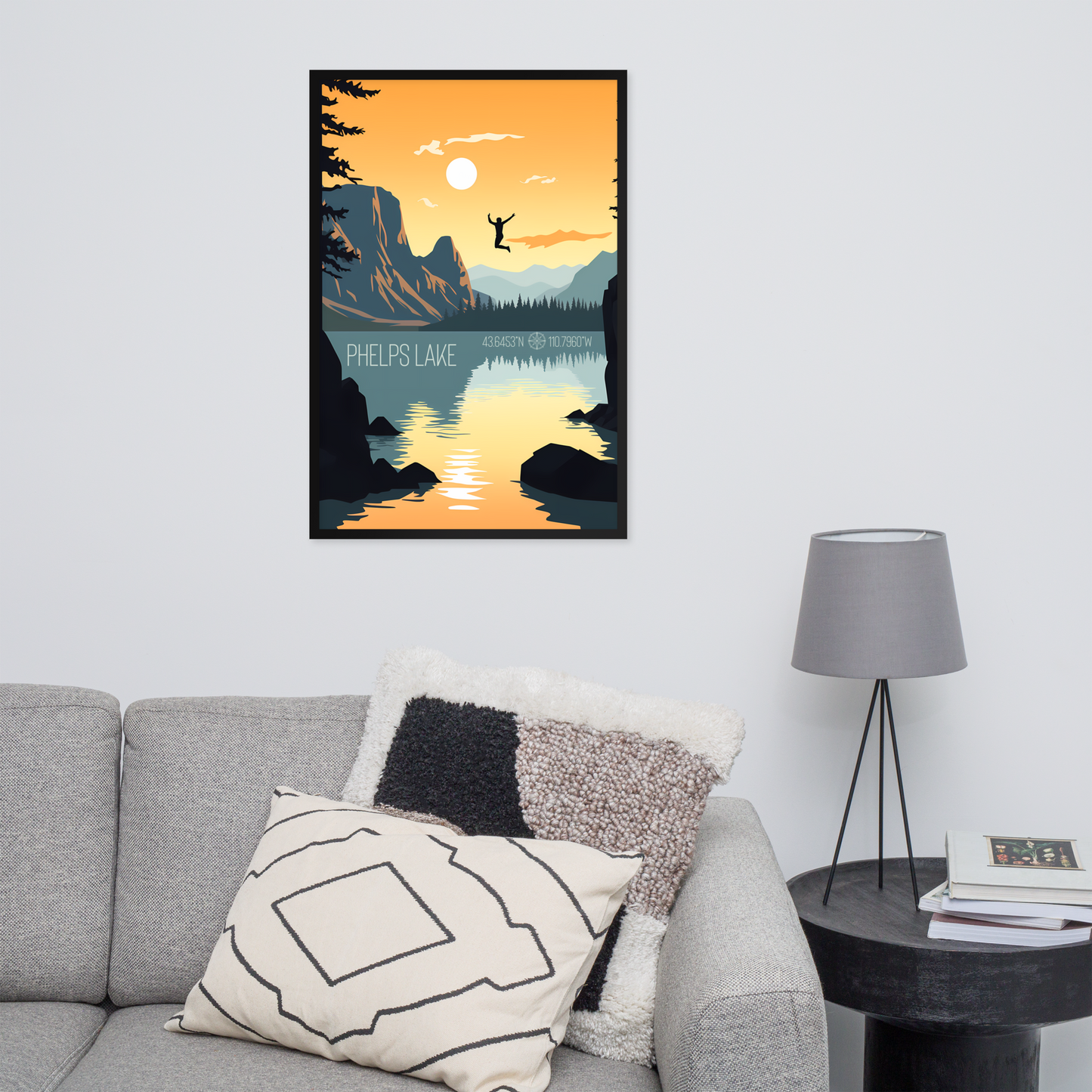 Wyoming - Phelps Lake (Framed poster)