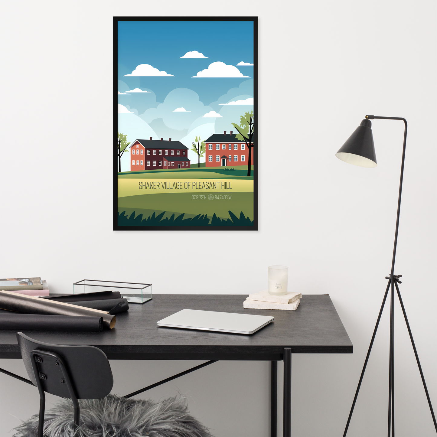 Kentucky - Shaker Village of Pleasant Hill (Framed poster)