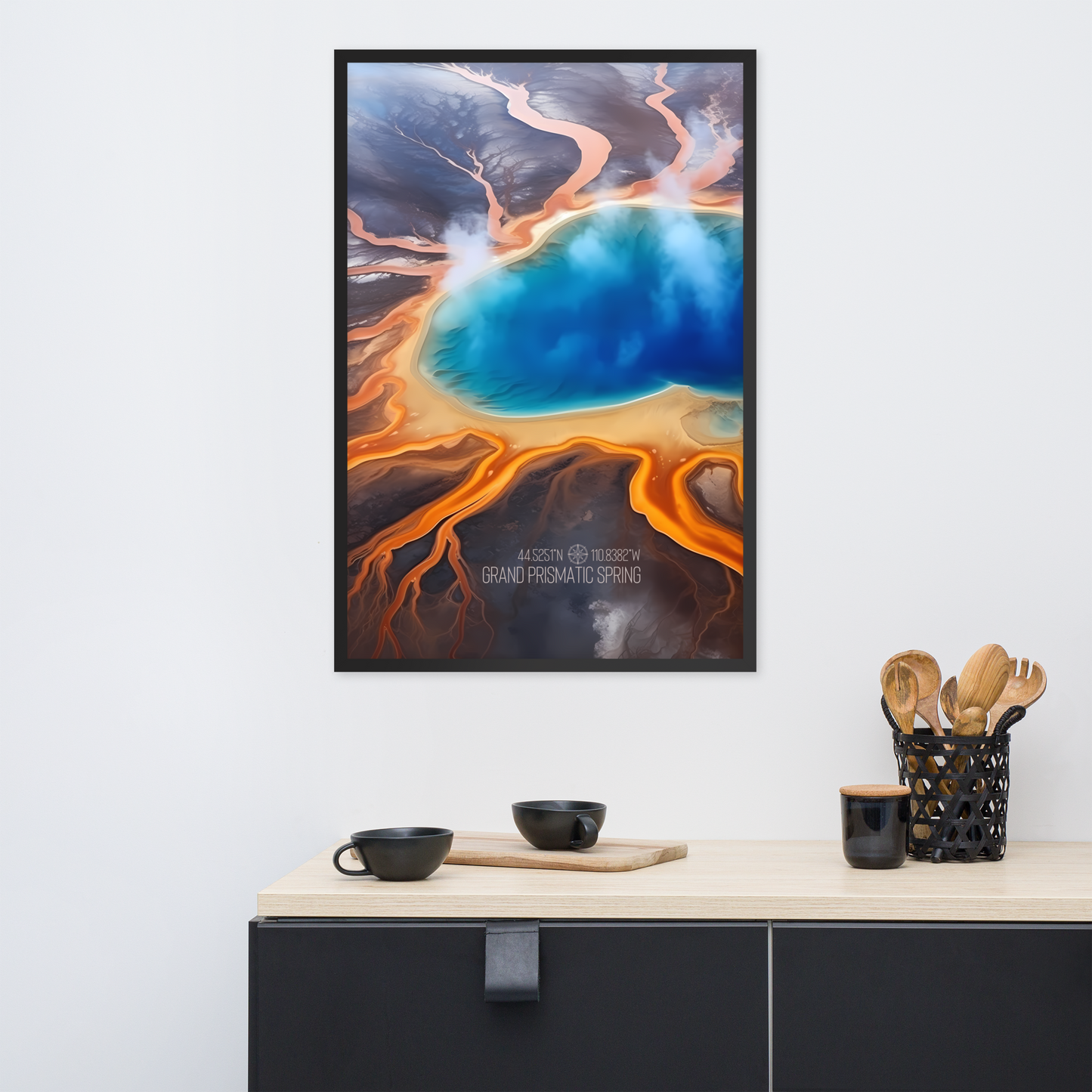 Wyoming - Grand Prismatic Spring (Framed poster)