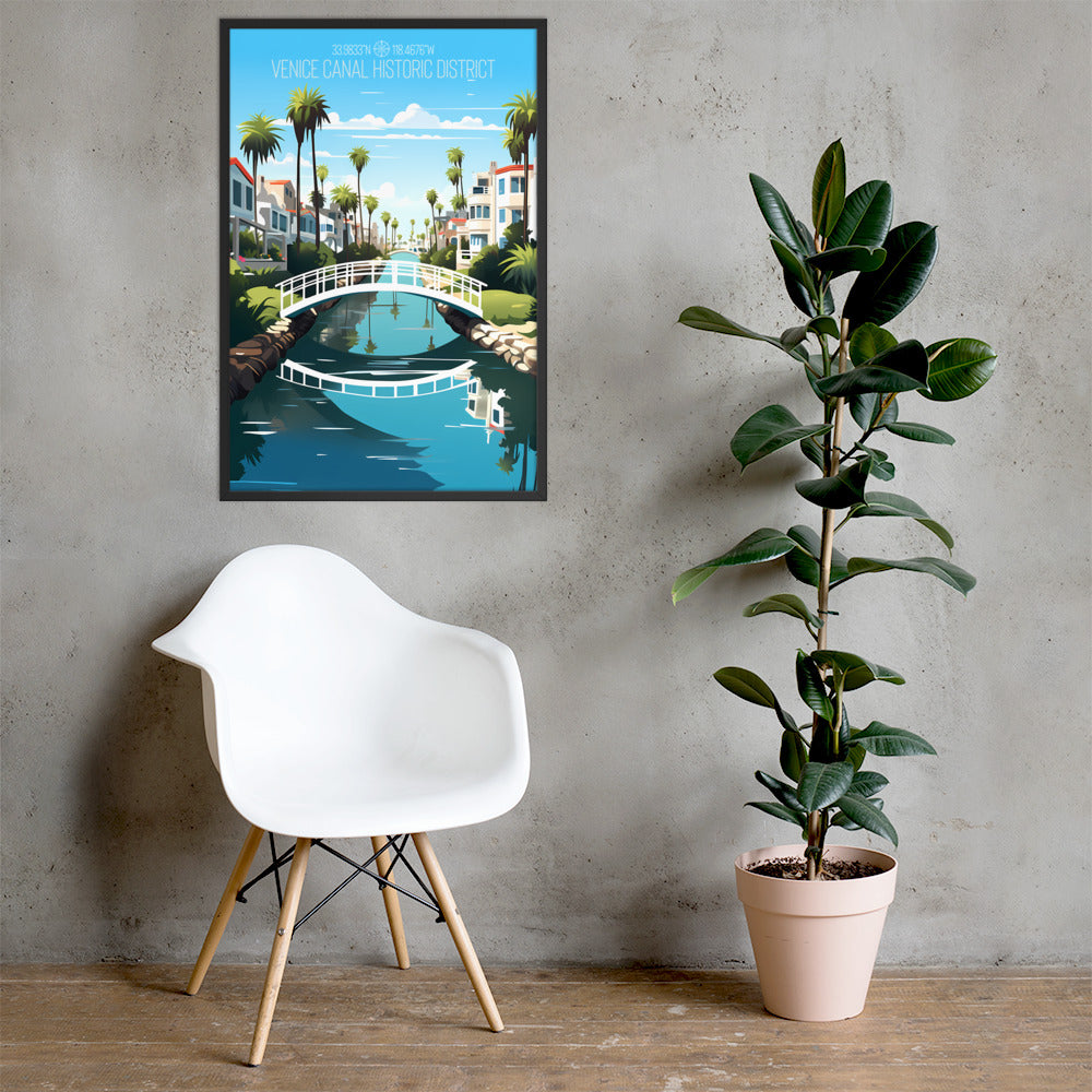 California - Venice Canal Historic District (Framed poster)