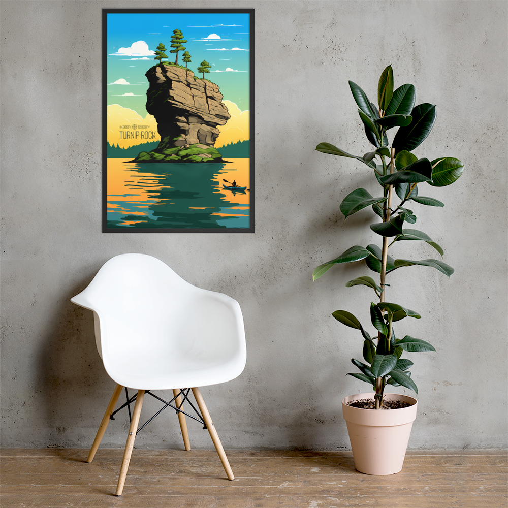 Michigan - Turnip Rock (Framed poster)