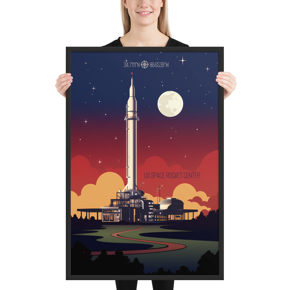 Alabama - US Space Rocket Center (Framed Poster)