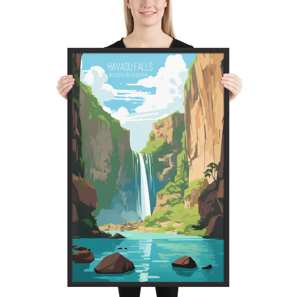 Arizona - Havasu Falls (Framed poster)