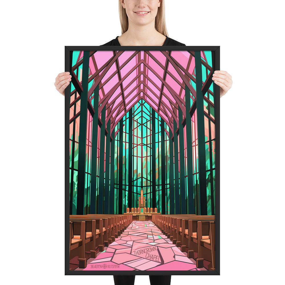 Arkansas - Thorncrown Chapel (Framed poster)