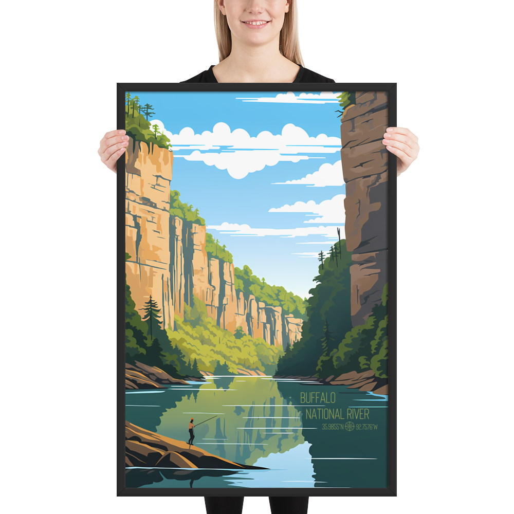 Arkansas - Buffalo National River (Framed poster)