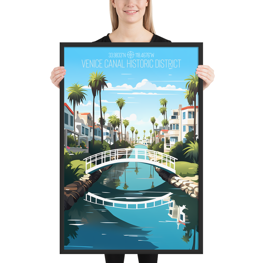 California - Venice Canal Historic District (Framed poster)