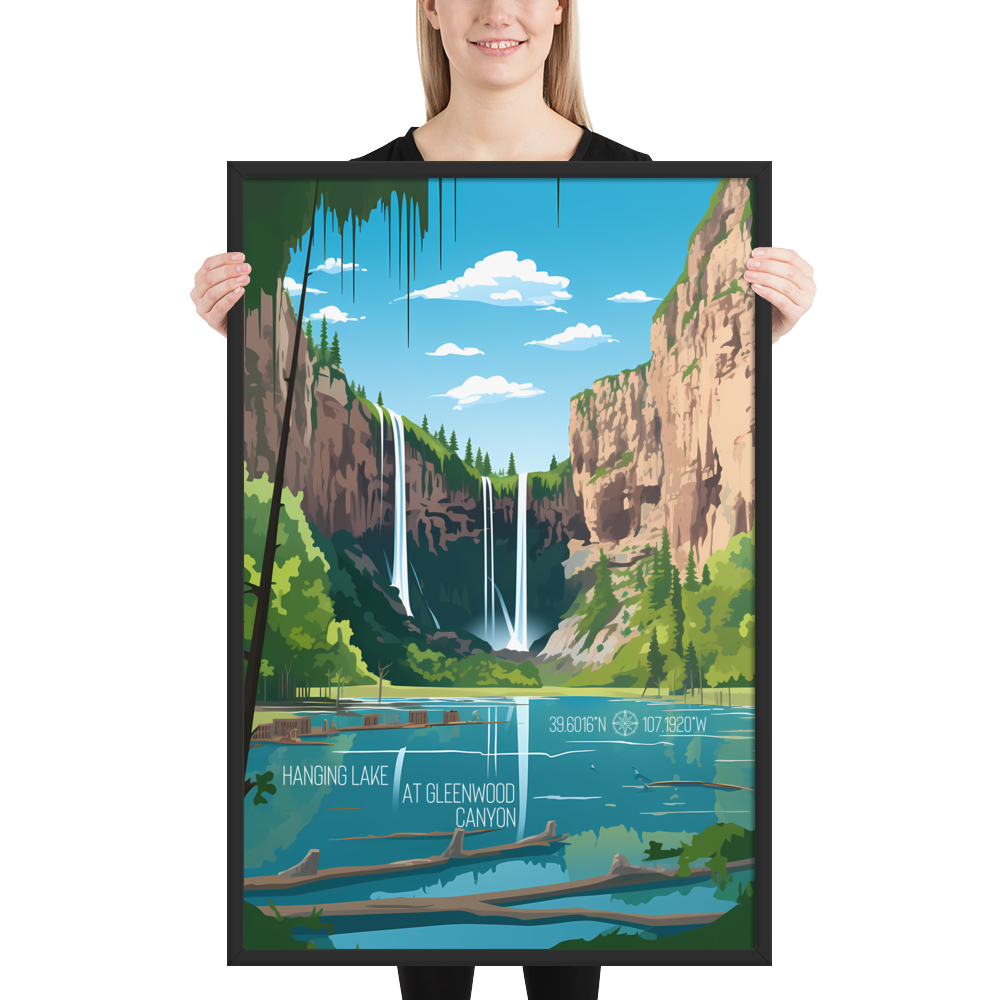 Colorado - Hanging Lake at Gleenwood Canyon (Framed poster)