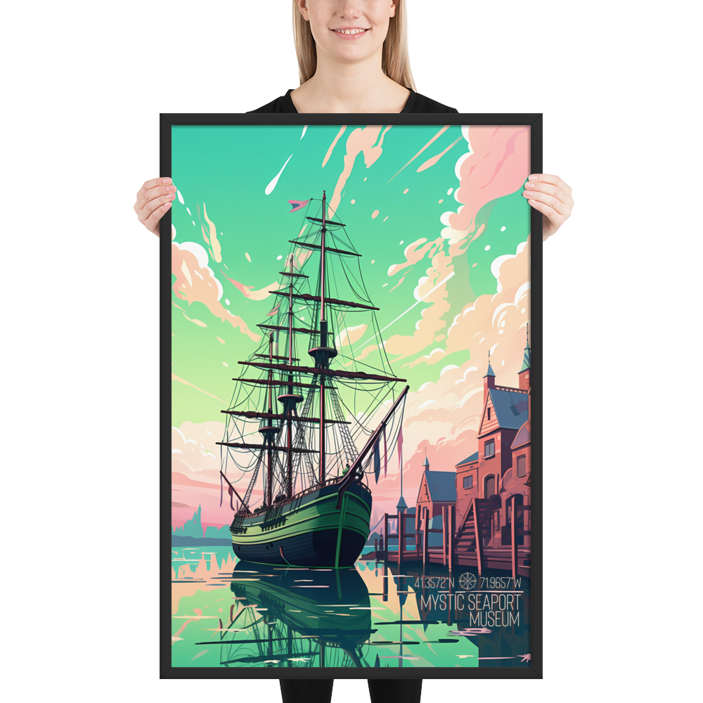 Connecticut - Mystic Seaport Museum (Framed poster)