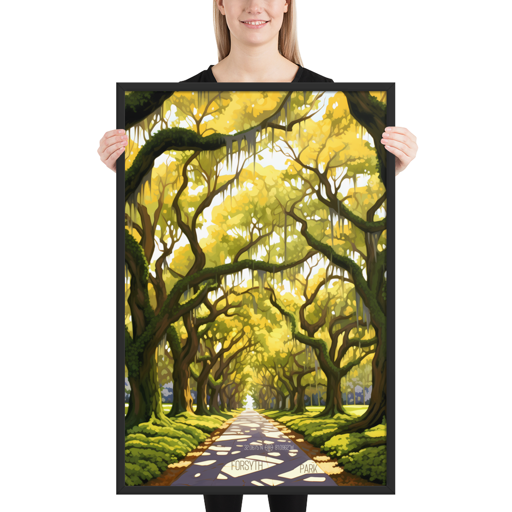 Georgia - Forsyth Park (Framed poster)