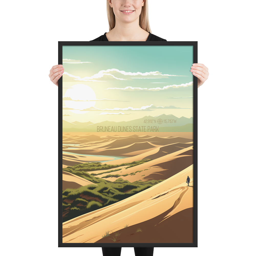 Idaho - Bruneau Dunes State Park (Framed poster)