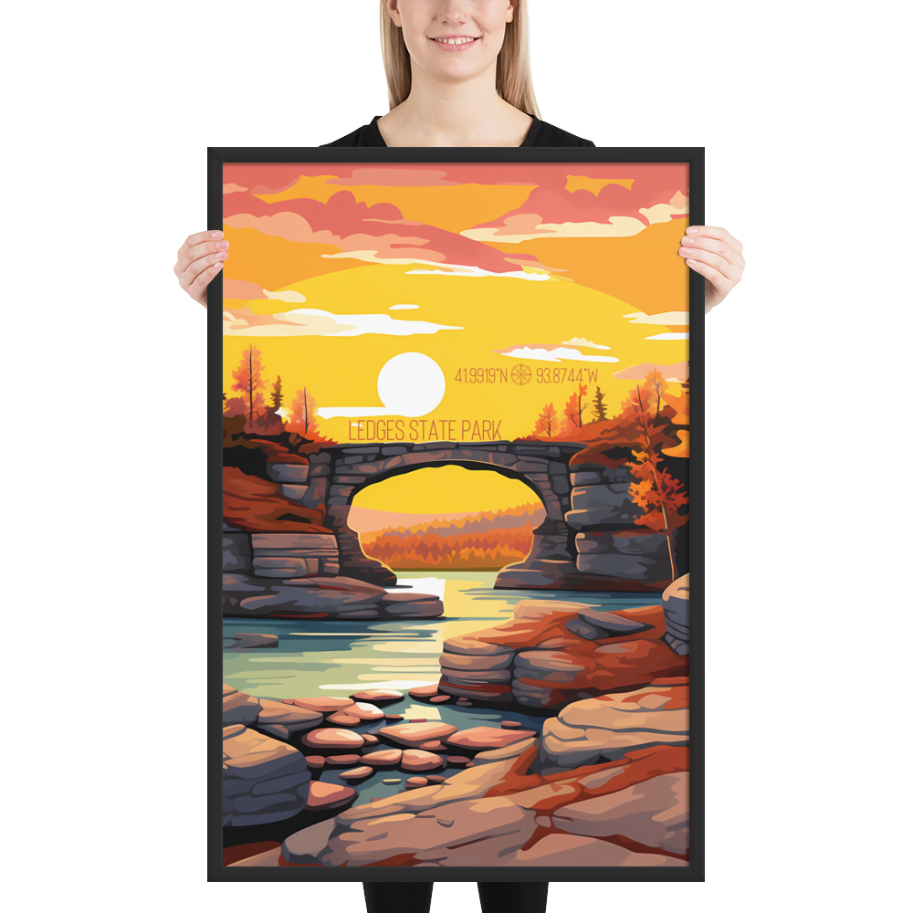 Iowa - Ledges State Park (Framed poster)