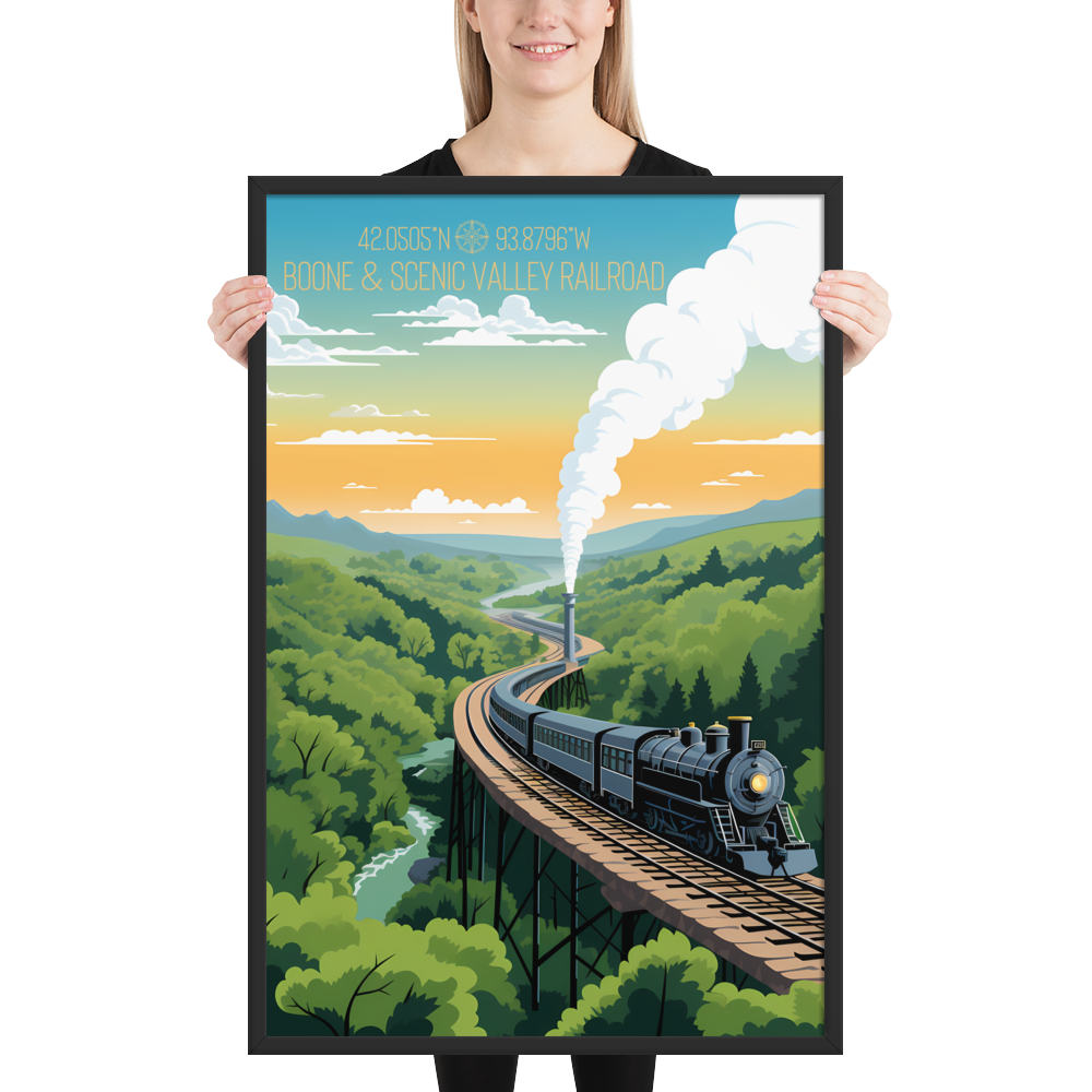 Iowa - Boone & Scenic Valley Railroad (Framed poster)