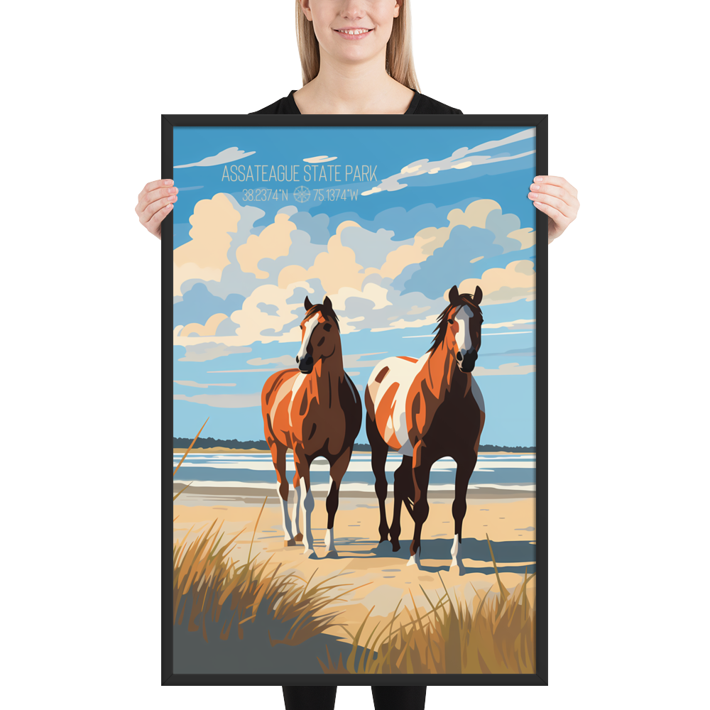 Maryland - Assateague State Park (Framed poster)