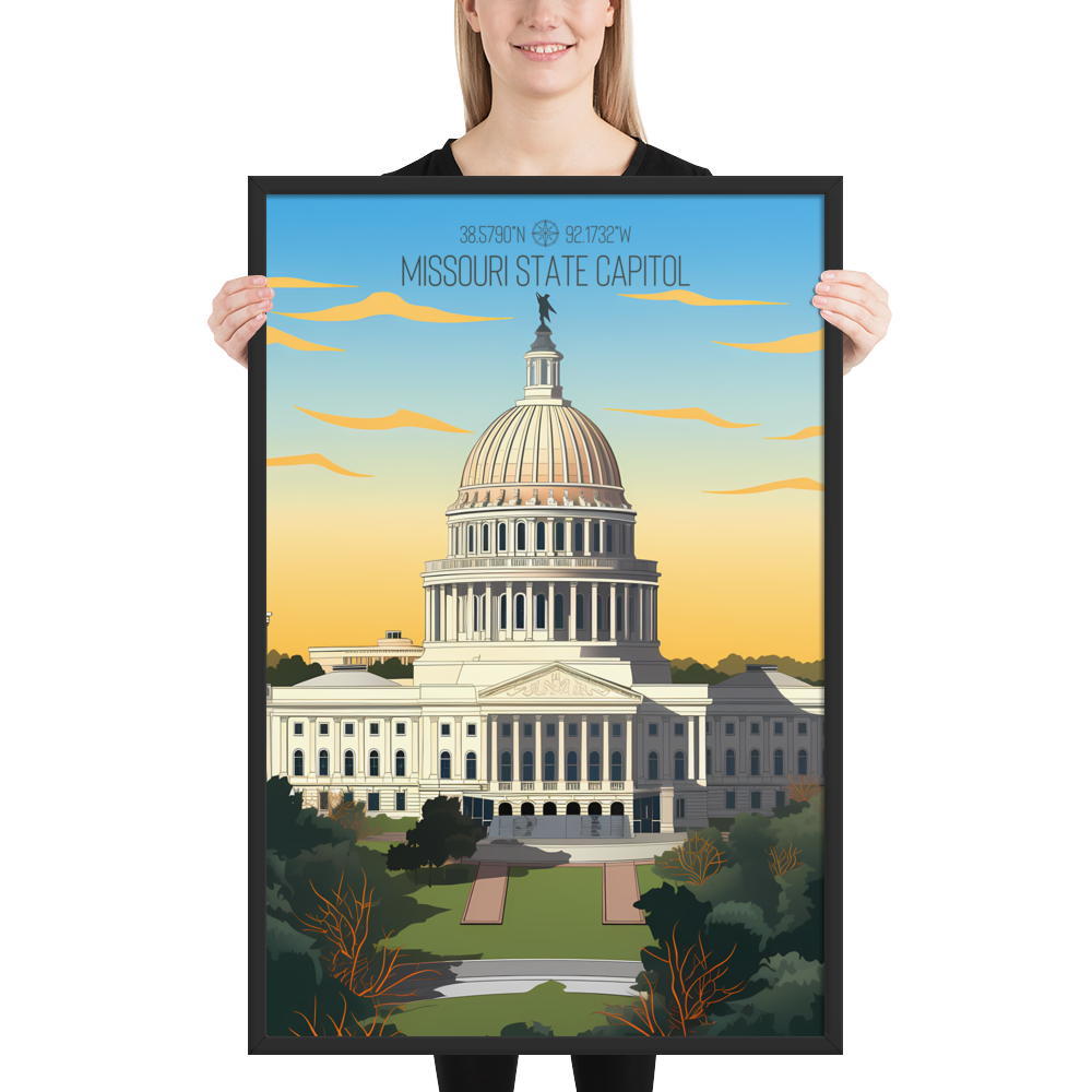 Missouri - Missouri State Capitol (Framed poster)