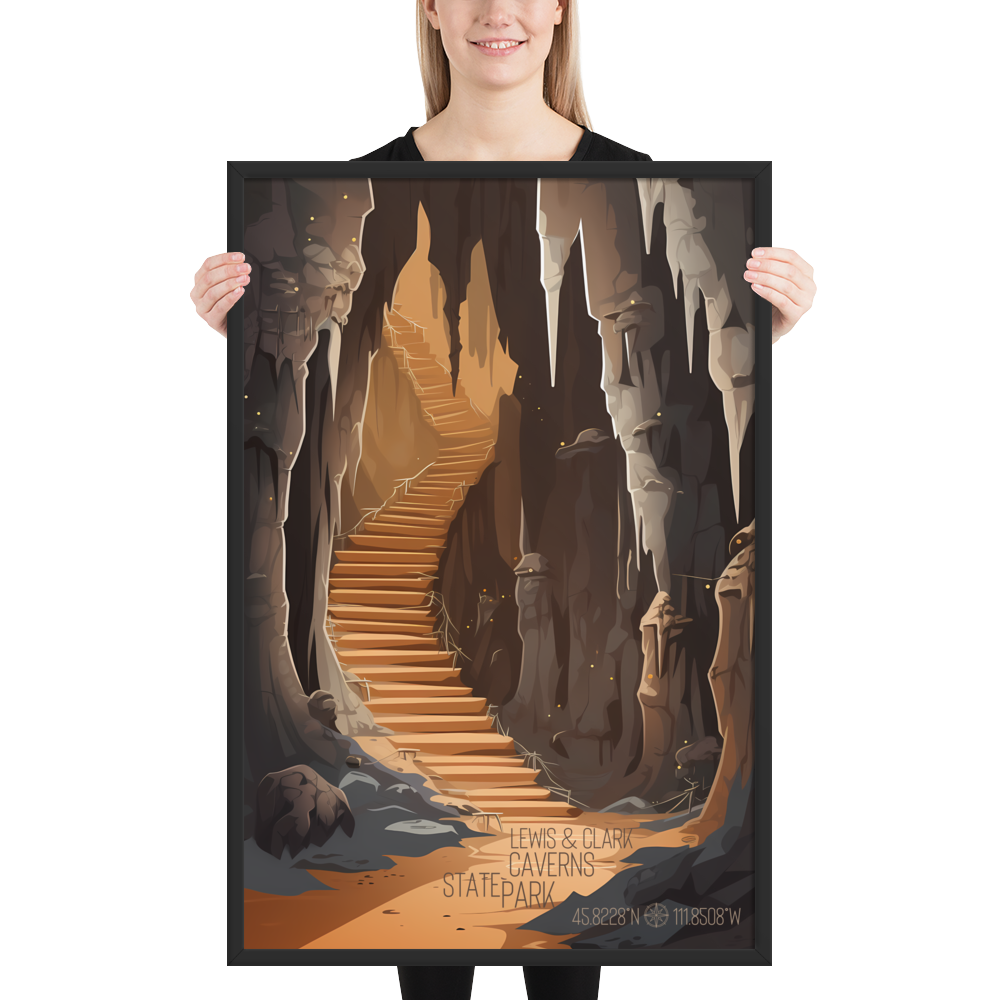 Montana - Lewis and Clark Caverns State Park (Framed poster)