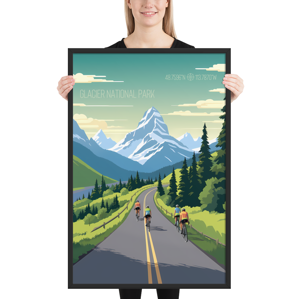 Montana - Glacier National Park (Framed poster)