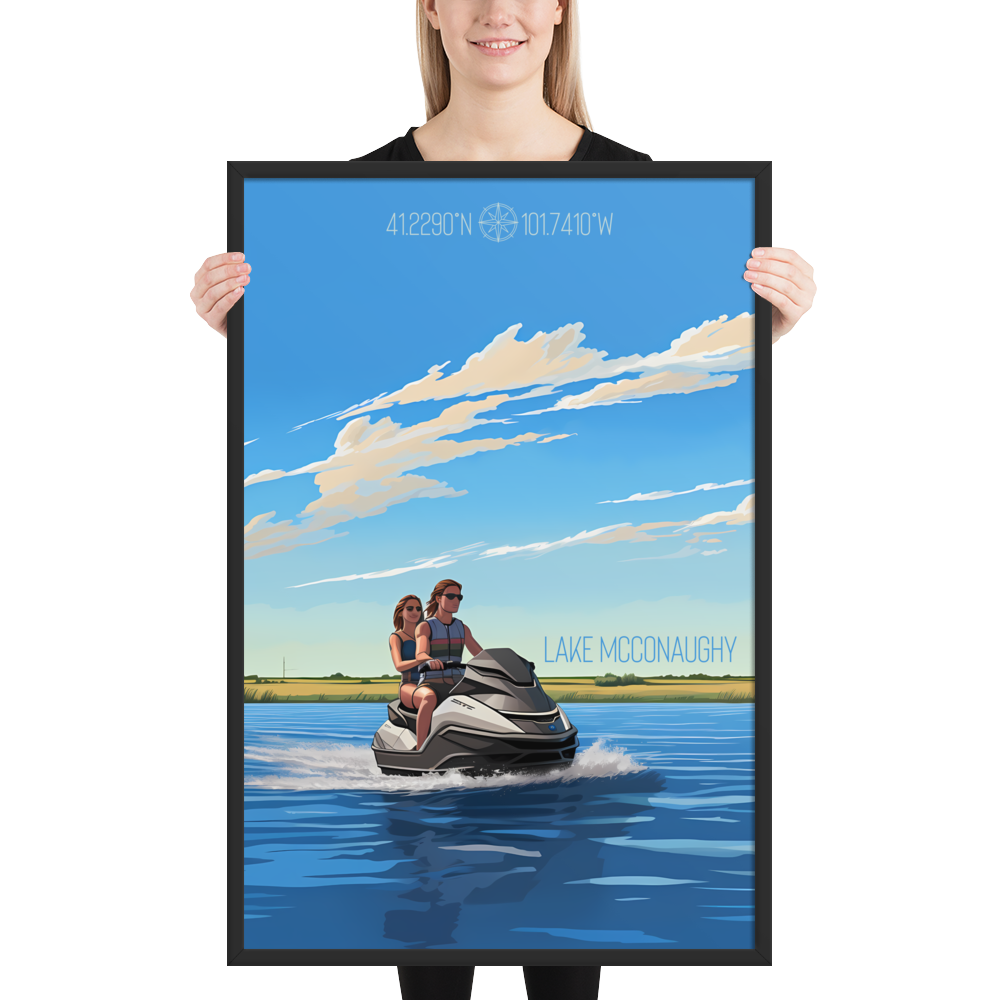 Nebraska - Lake McConaughy (Framed poster)