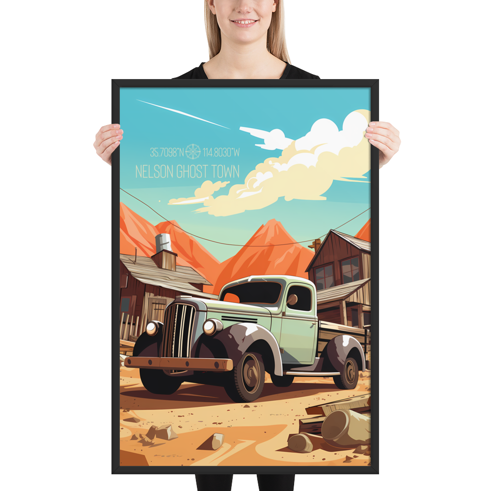 Nevada - Nelson Ghost Town (Framed poster)