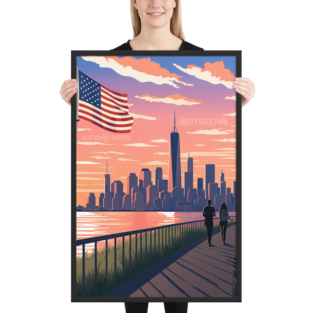 New Jersey - Liberty State Park (Framed poster)