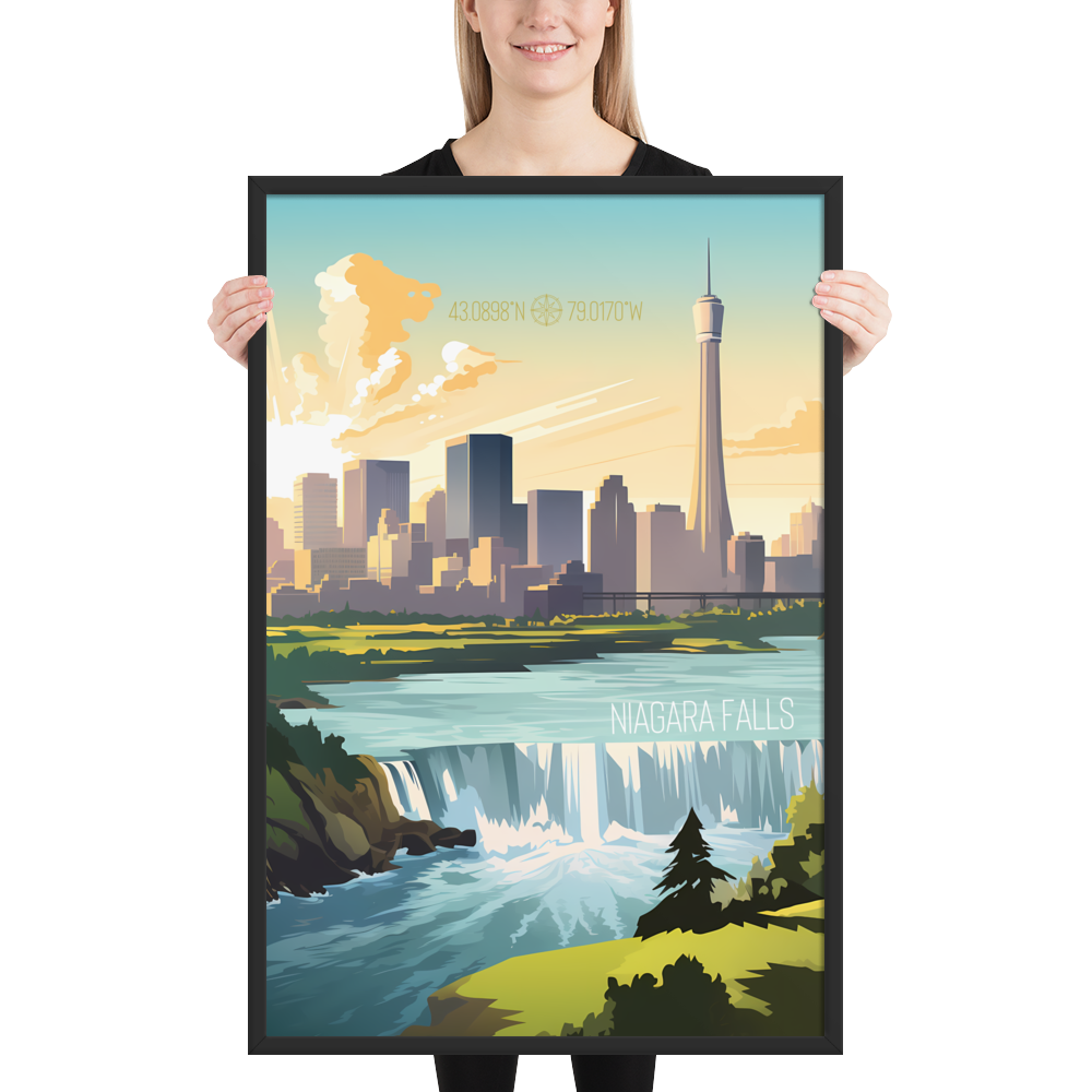 New York - Niagara Falls (Framed poster)