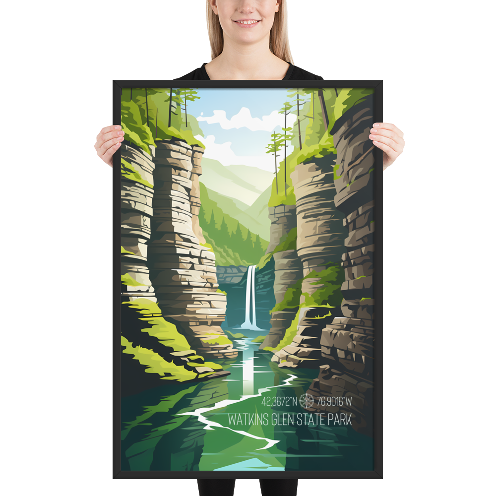 New York - Watkins Glen State Park (Framed poster)