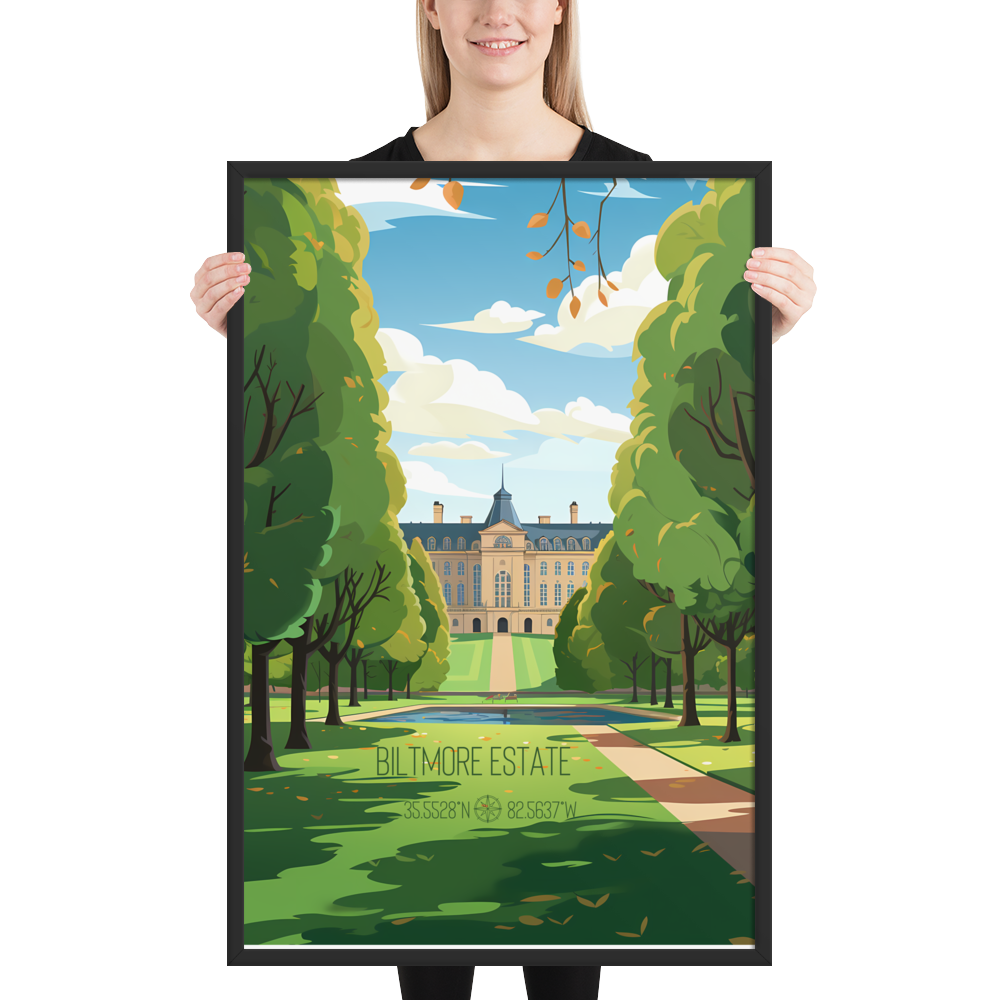 North Carolina - Biltmore Estate (Framed poster)