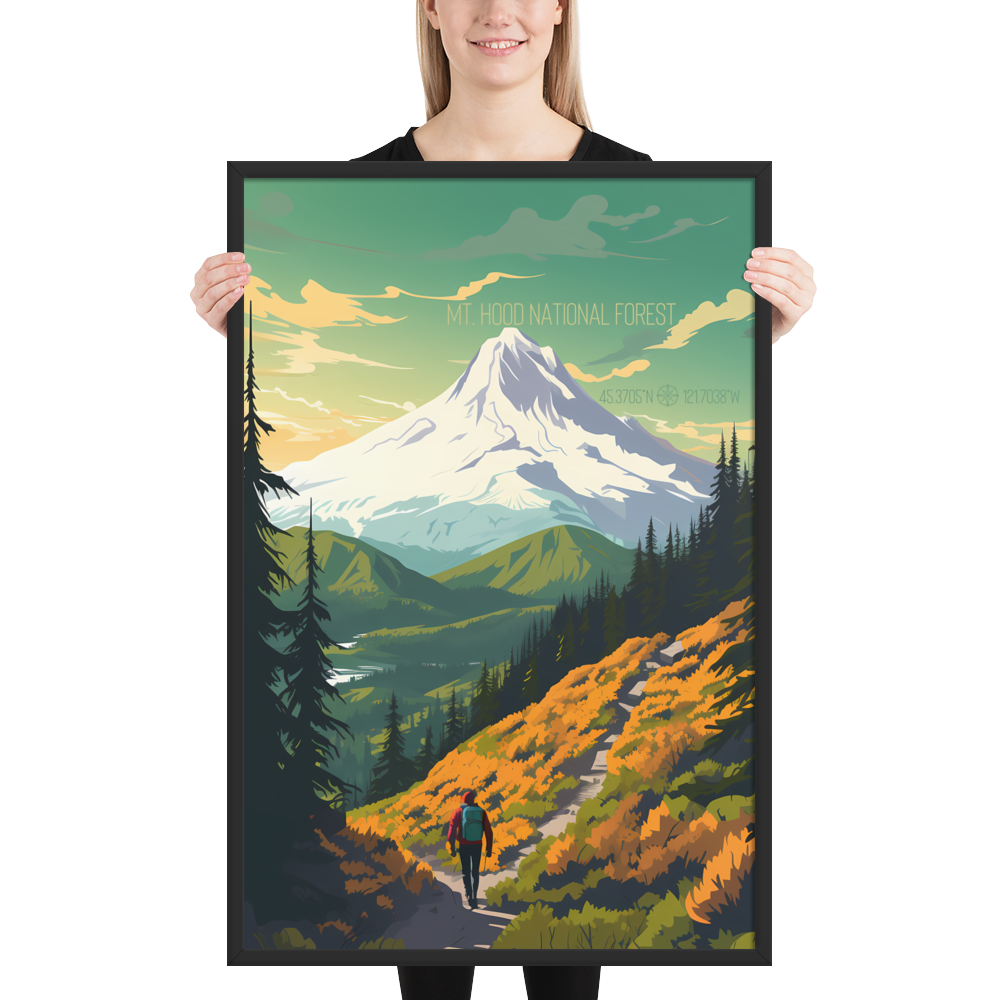 Oregon - Mount Hood National Forest (Framed poster)