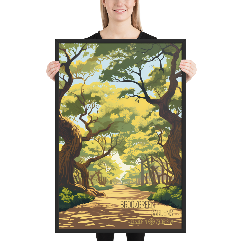 South Carolina - Brookgreen Gardens (Framed poster)