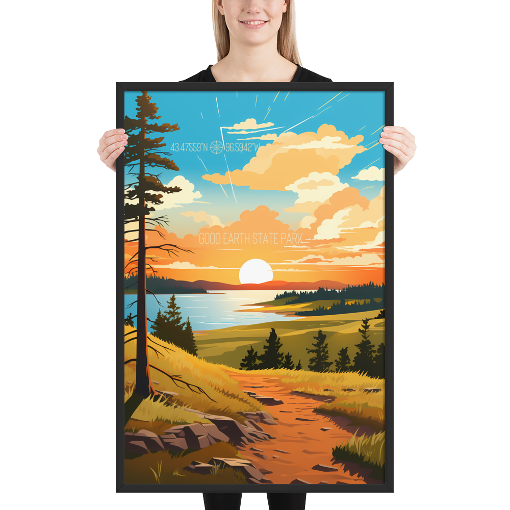 South Dakota - Good Earth State Park (Framed poster)