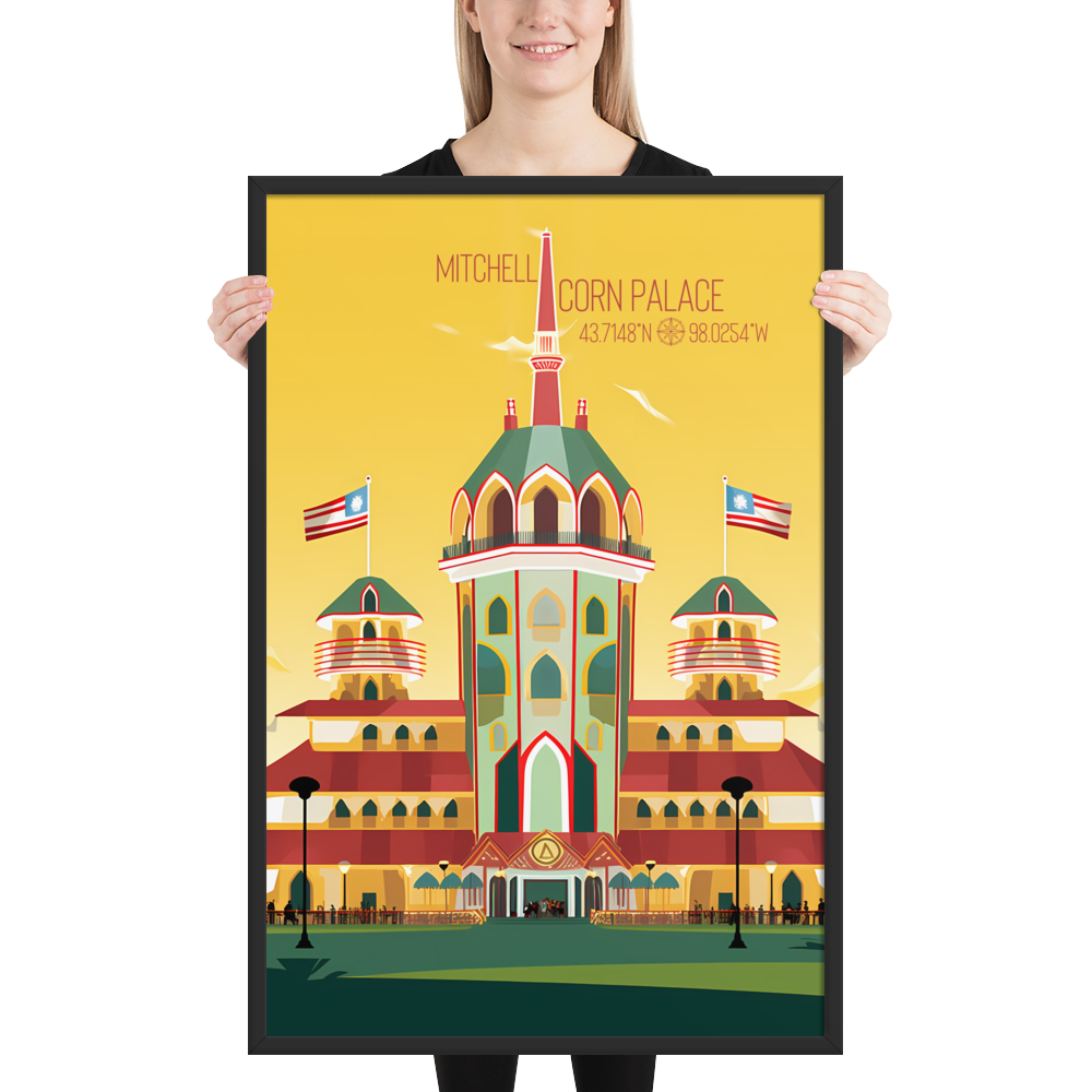 South Dakota - Mitchell Corn Palace (Framed poster)