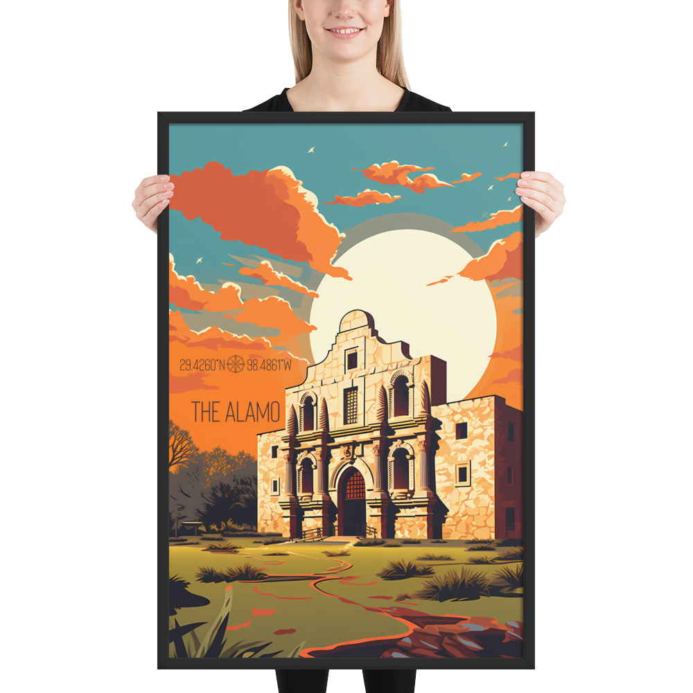 Texas - The Alamo (Framed poster)